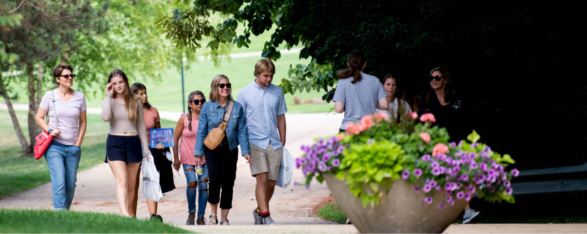 walking tour during orientation